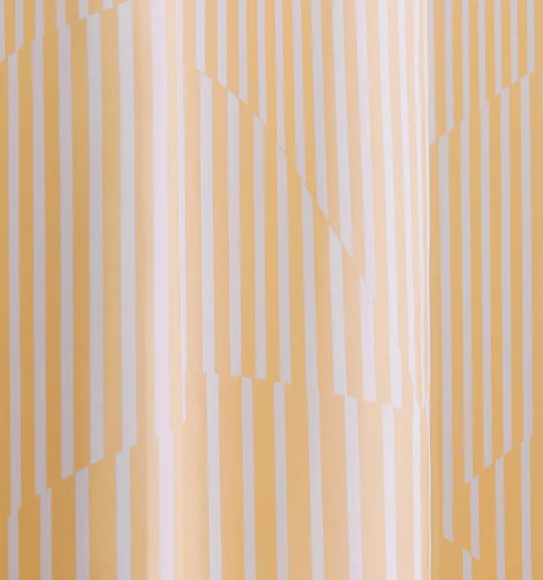 Glam Water Repellent Polyester Shower Curtain Yellow