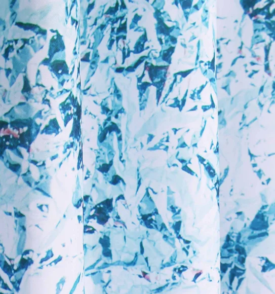 Glam Water Repellent Polyester Shower Curtain Blue Pink