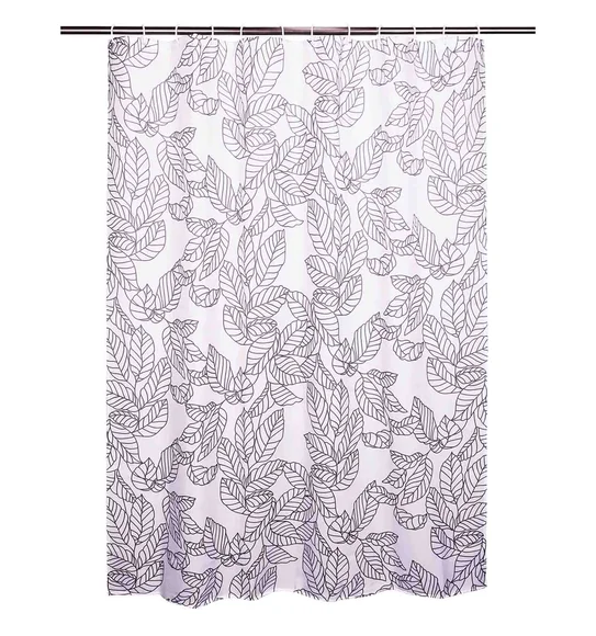 Glam Water Repellent Polyester Shower Curtain D Grey