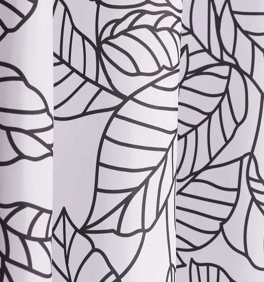 Glam Water Repellent Polyester Shower Curtain D Grey