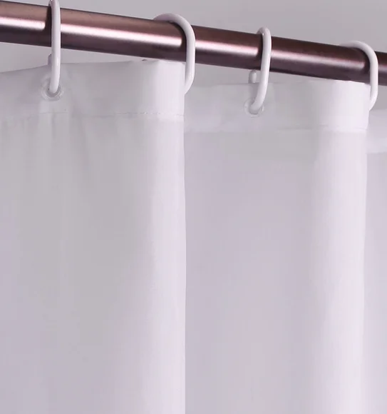 Glam Water Repellent Polyester Shower Curtain Red