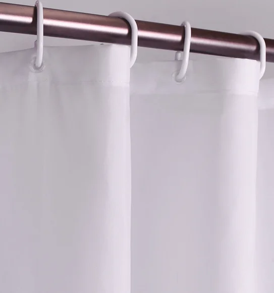 Glam Water Repellent Polyester Shower Curtain D.Blue