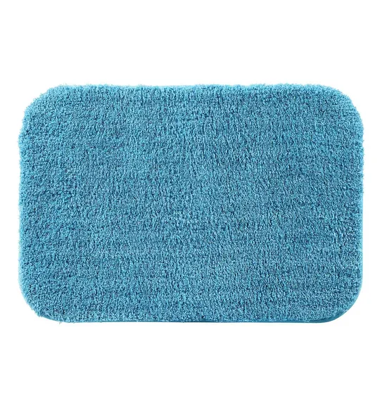 Munich Anti skid Polyester Bath Mat Teal Blue