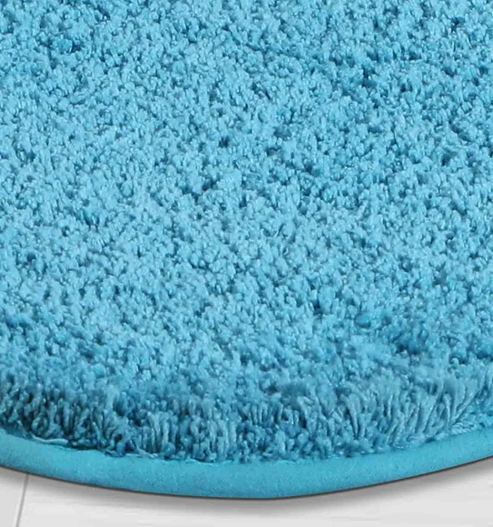 Munich Anti skid Polyester Bath Mat Teal Blue