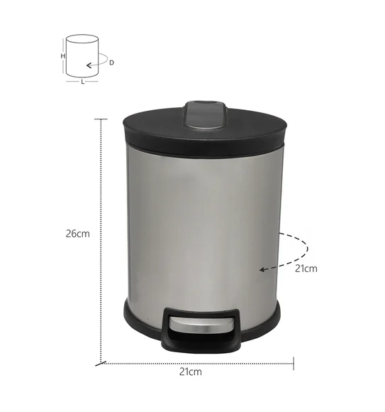 ANDAZ 6821 Fingerprint Resistant Step Bin Metallic