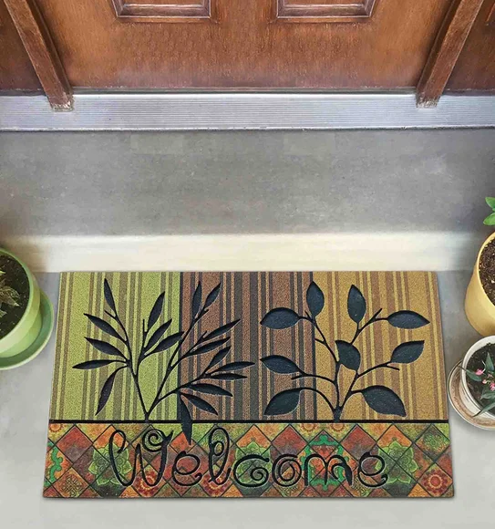 Verona Recycled Rubber Outdoor Mat Beige