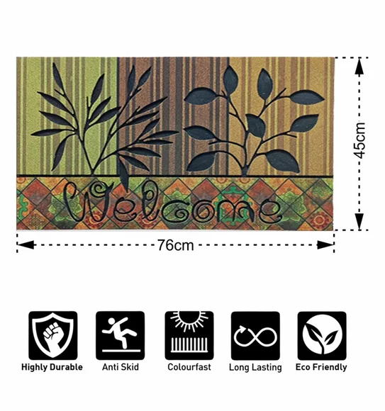 Verona Recycled Rubber Outdoor Mat Beige