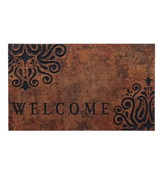 Verona Recycled Rubber Outdoor Mat Dark Brown
