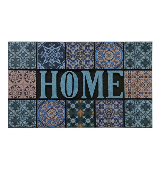 Verona Recycled Rubber Outdoor Mat D.Blue