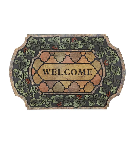Verona Recycled Rubber Outdoor Mat Green