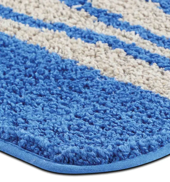 Urban Anti skid Quick Dry Bath Mat Blue Cream