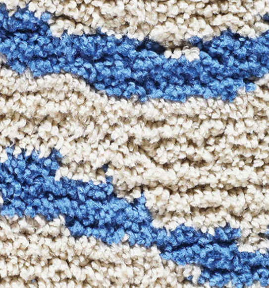 Urban Anti skid Quick Dry Bath Mat Blue Cream