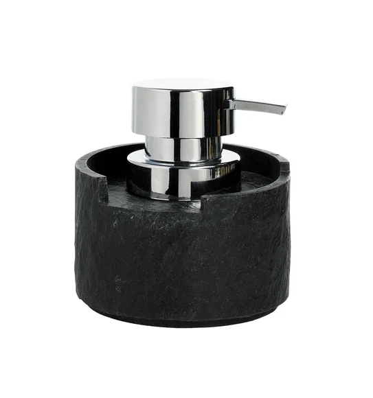Alvina Polyresin Bath Set Black Marble