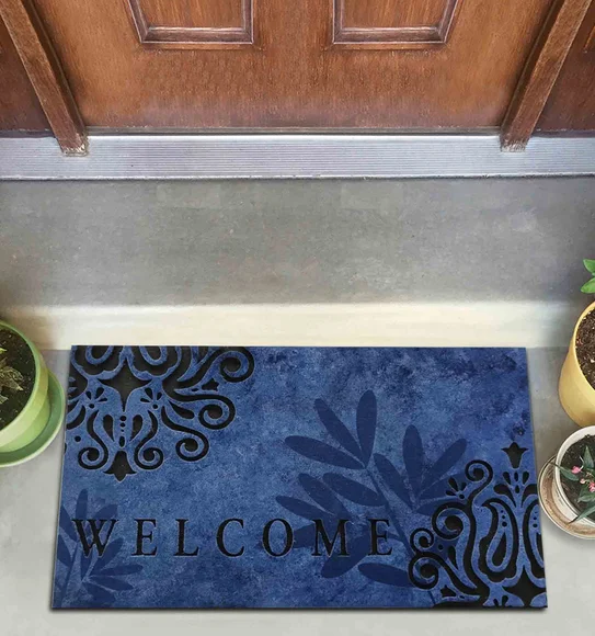 Verona Recycled Rubber Outdoor Mat Navy