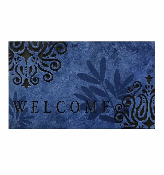 Verona Recycled Rubber Outdoor Mat Navy