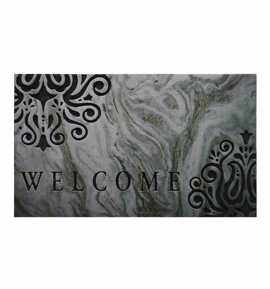 Verona Recycled Rubber Outdoor Mat L.Grey