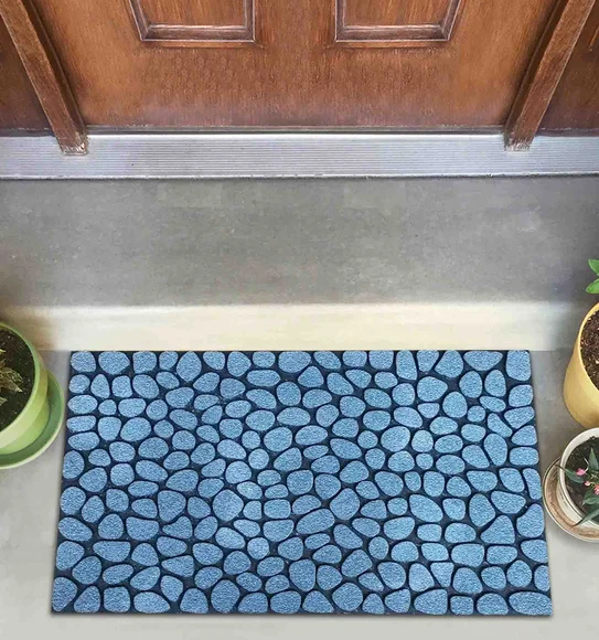Verona Recycled Rubber Outdoor Mat L.Blue