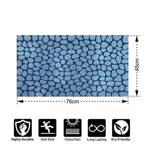 Verona Recycled Rubber Outdoor Mat L.Blue