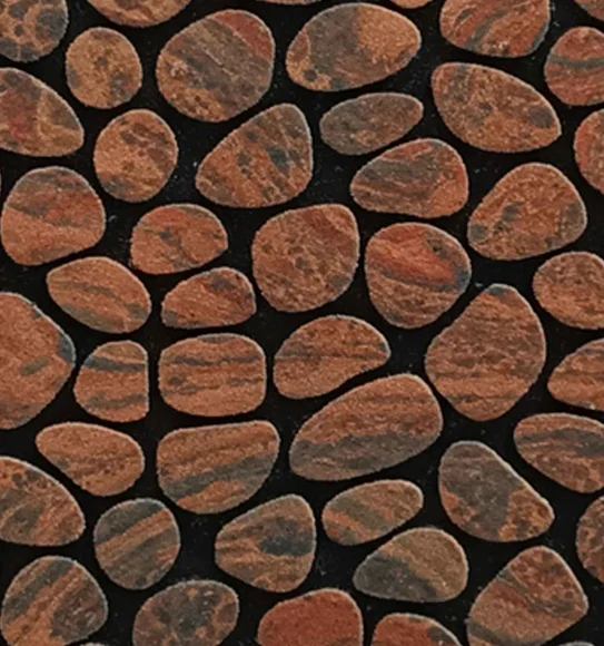 Verona Recycled Rubber Outdoor Mat D.Brown