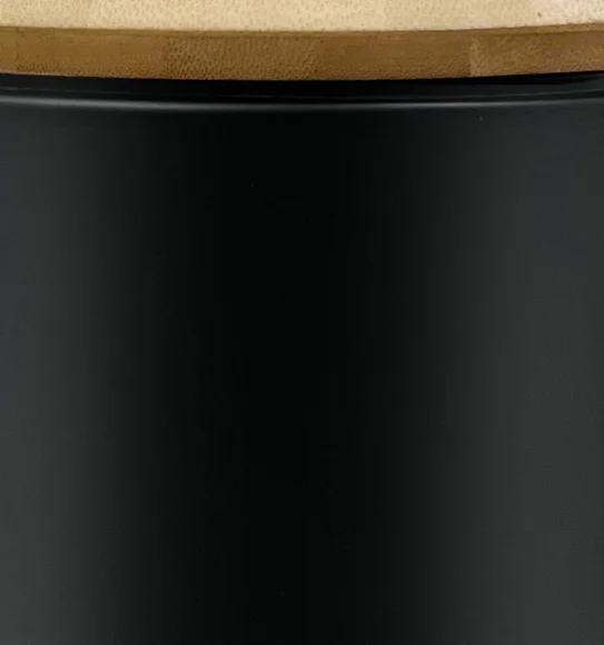 ANDAZ 6928 Bamboo Lid Step Bin Black