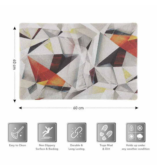 Bruce PVC Outdoor Mat Grey Black