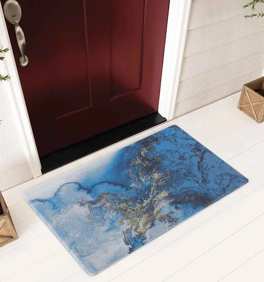 Bruce PVC Outdoor Mat Dark Blue