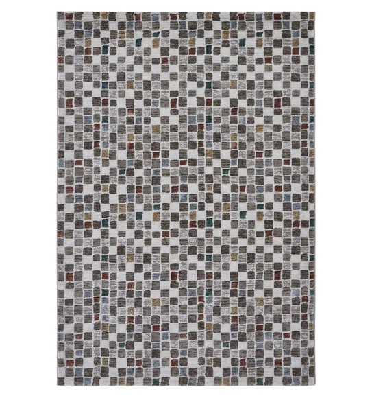 Platinum Abstract Machine Made Carpet Cream and Taupe