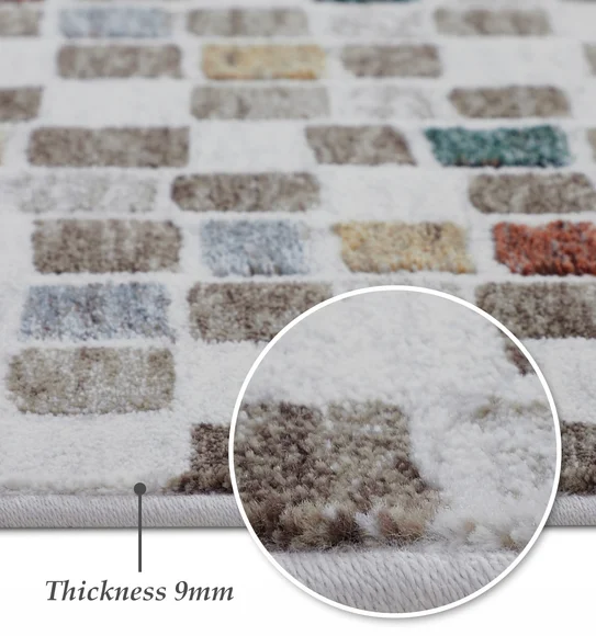 Platinum Abstract Machine Made Carpet Cream and Taupe