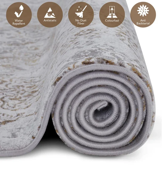 Platinum Classical Machine Made Carpet Grey