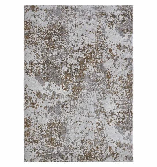 Platinum Abstract Machine Made Carpet Grey and Musterd