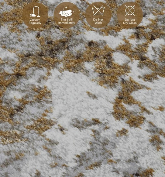 Platinum Abstract Machine Made Carpet Grey and Musterd