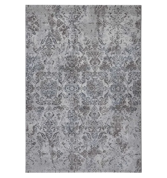 Platinum Classical Machine Made Carpet Grey and Blue