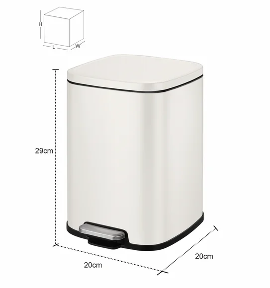 EKO 9384 Stella Fingerprint Resistant Step Bin White