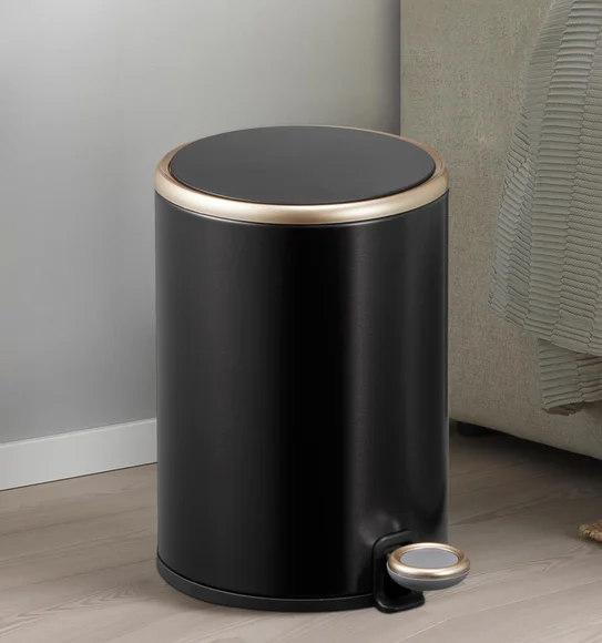 EKO 9330 Cosmo Soft Close Fingerprint Resistant Step Bin Black