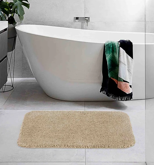 Grace Light Weight Super Soft Bath Mat Beige