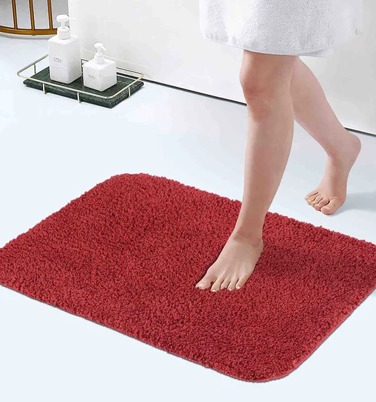 Grace Light Weight Super Soft Bath Mat Burgundy