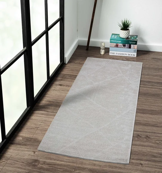 Trentino Abstract Machine Made Runner Cream