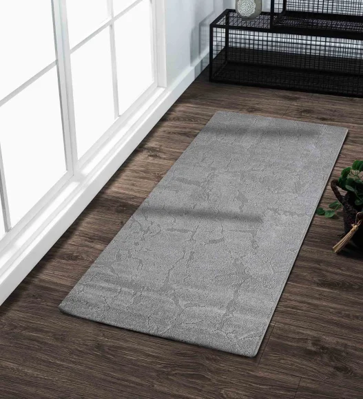 Trentino Abstract Machine Made Runner Grey