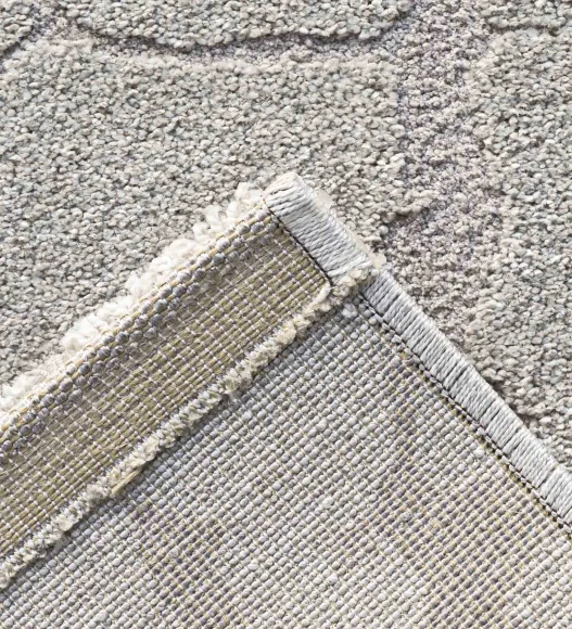Trentino Abstract Machine Made Runner Grey