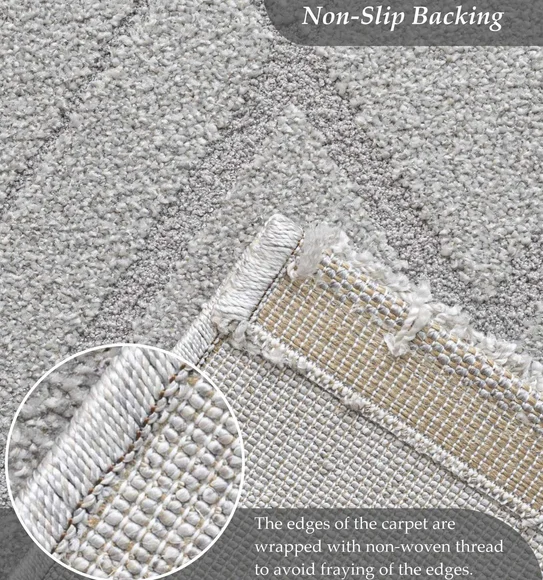 Trentino Abstract Machine Made Runner Grey