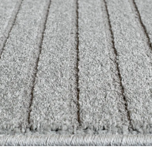Trentino Abstract Machine Made Runner Grey