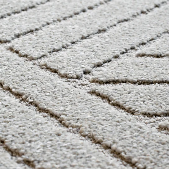 Trentino Abstract Machine Made Carpet Grey