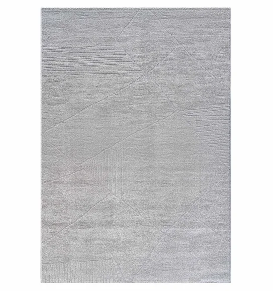 Trentino Abstract Machine Made Carpet Grey