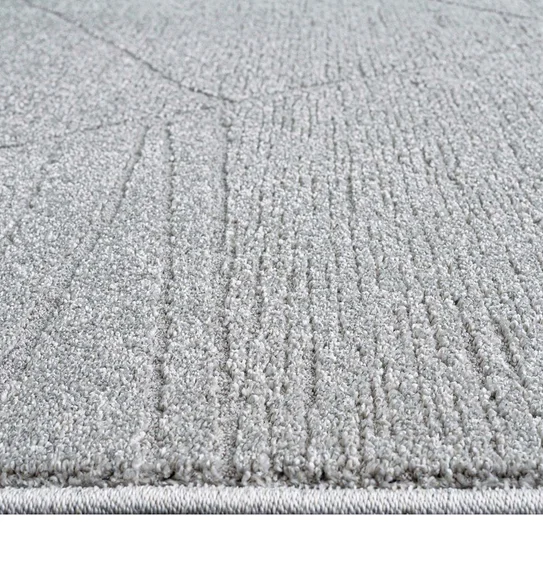 Trentino Abstract Machine Made Carpet Grey