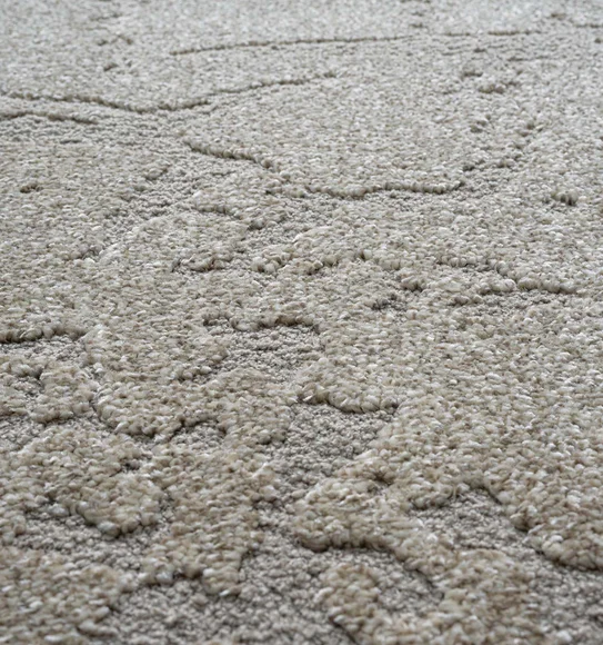 Trentino Abstract Machine Made Carpet Beige