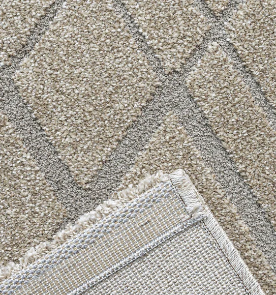 Trentino Abstract Machine Made Carpet Beige