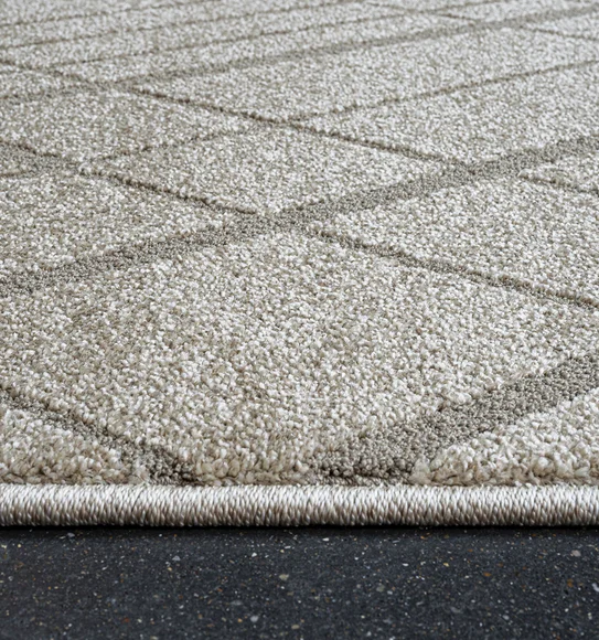 Trentino Abstract Machine Made Carpet Beige