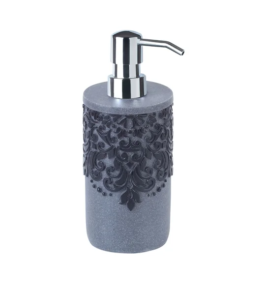 Alvina Polyresin Bath Set Grey Black