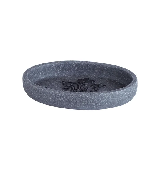 Alvina Polyresin Bath Set Grey Black