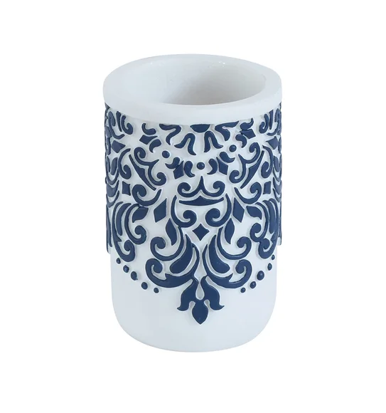 Alvina Polyresin Bath Set White
